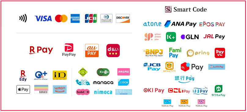 各種クレジットカード利用可